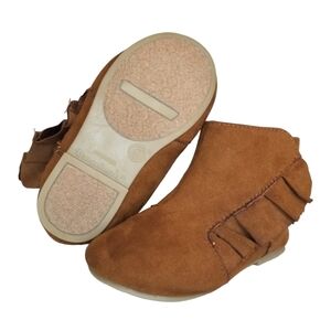 Garanimals Brown Soft Faux Suede Baby Fringe Booties - Size 6
